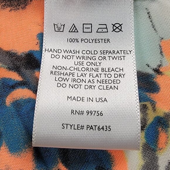 painted threads Open Cardigan Sleeveless Multicolor Watercolor Floral Polyester - Picture 7 of 7